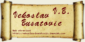 Vekoslav Bušatović vizit kartica